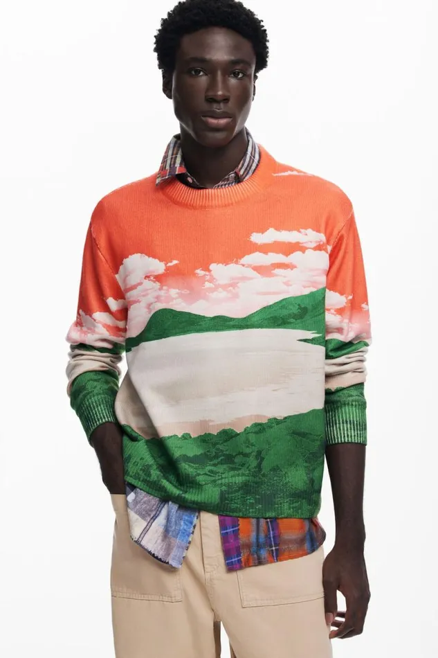 Men Jumpers And Sweatshirts Desigual Landscape Sweater