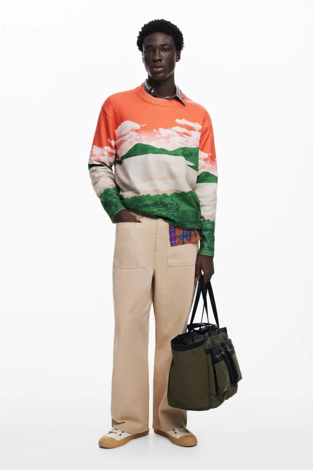Men Jumpers And Sweatshirts Desigual Landscape Sweater