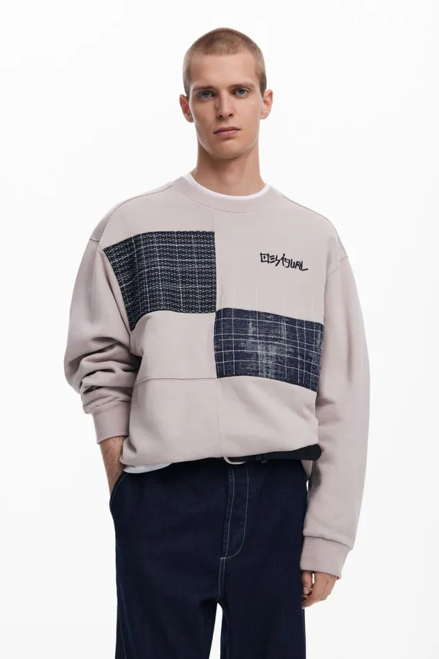 Men Jumpers And Sweatshirts Desigual Sweatshirt With Patches