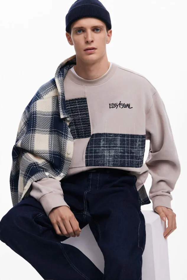 Men Jumpers And Sweatshirts Desigual Sweatshirt With Patches