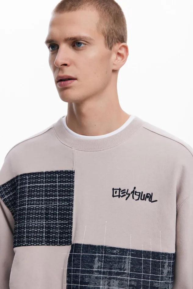 Men Jumpers And Sweatshirts Desigual Sweatshirt With Patches