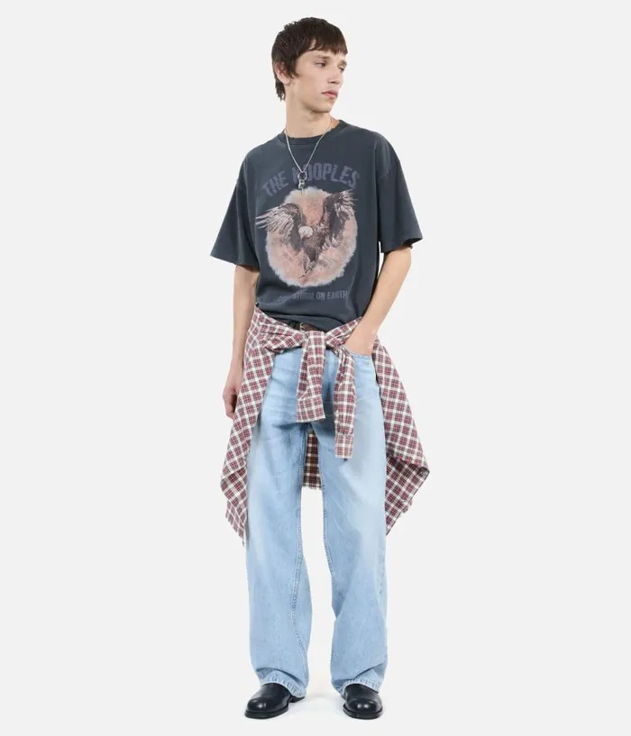 Men Knits and Tees THE KOOPLES Black Tshirt With Serigraphy