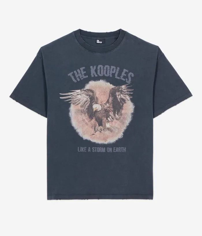 Men Knits and Tees THE KOOPLES Black Tshirt With Serigraphy Men Knits and Tees THE KOOPLES Black Tshirt With Serigraphy