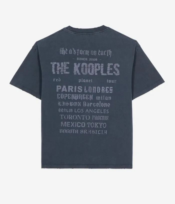Men Knits and Tees THE KOOPLES Black Tshirt With Serigraphy Men Knits and Tees THE KOOPLES Black Tshirt With Serigraphy