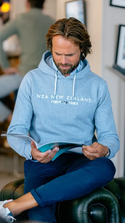 Men Knitwear NZA New Zealand Auckland Light Blue Hoodie 8211 Phantom Blue