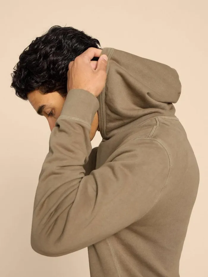 Men KNITWEAR White Stuff Overhead Hoodie Khaki Green