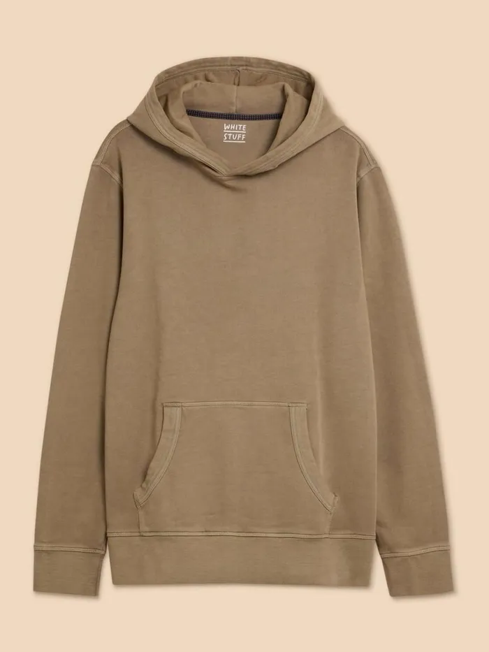 Men KNITWEAR White Stuff Overhead Hoodie Khaki Green Men KNITWEAR White Stuff Overhead Hoodie Khaki Green