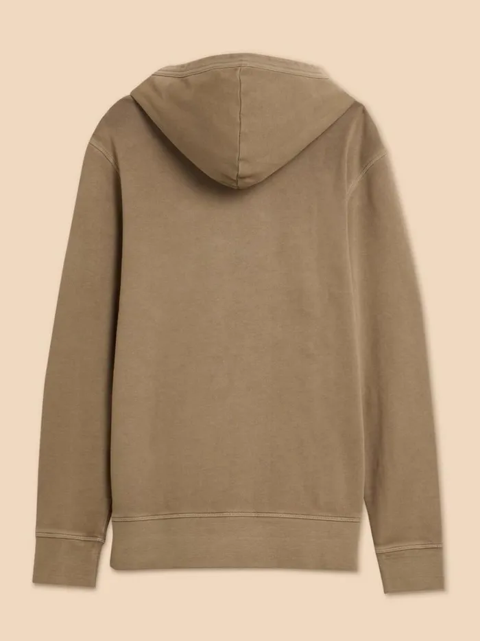 Men KNITWEAR White Stuff Overhead Hoodie Khaki Green Men KNITWEAR White Stuff Overhead Hoodie Khaki Green