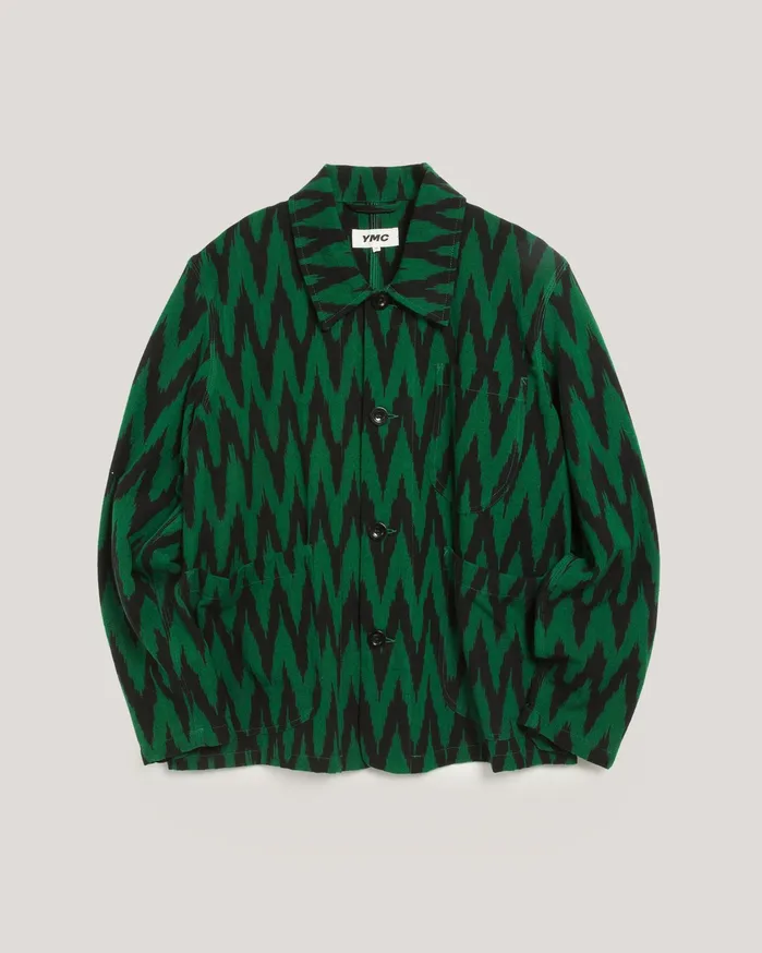 Men Labour Chore Jacket Green Multi YMC Outerwear