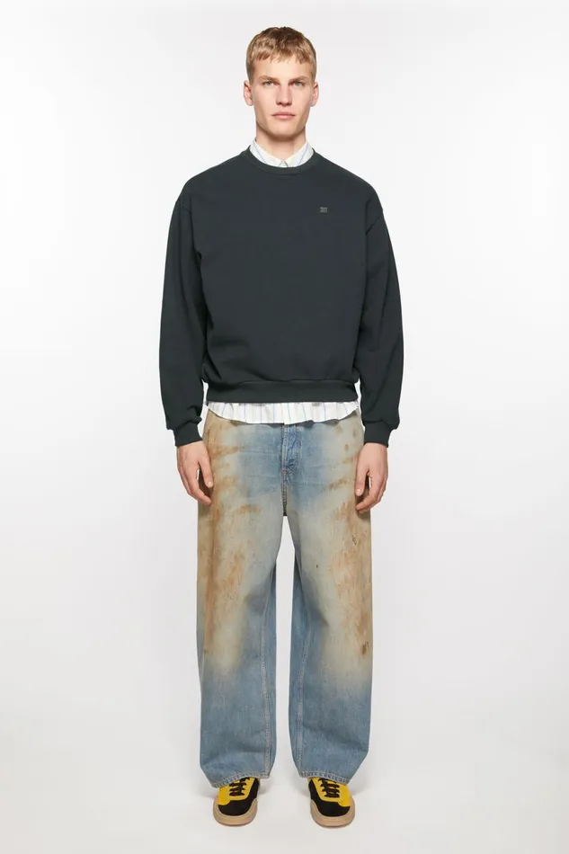 Men Laceup Sneakers Yellowblack Acne Studios Shoes