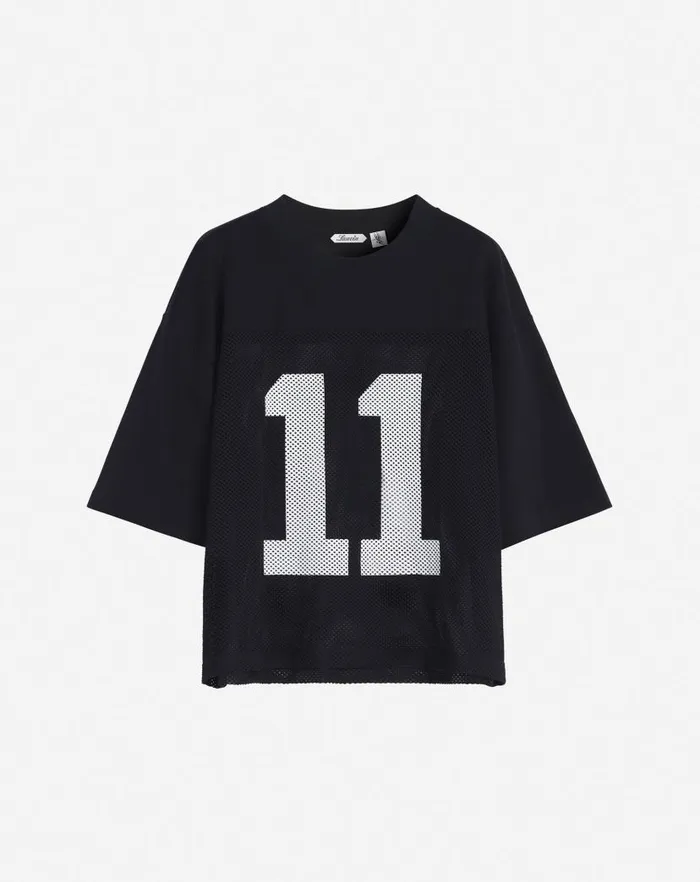 Men Lanvin Coats and Jackets Lanvin X Future Loosefit Mesh Tshirt Black