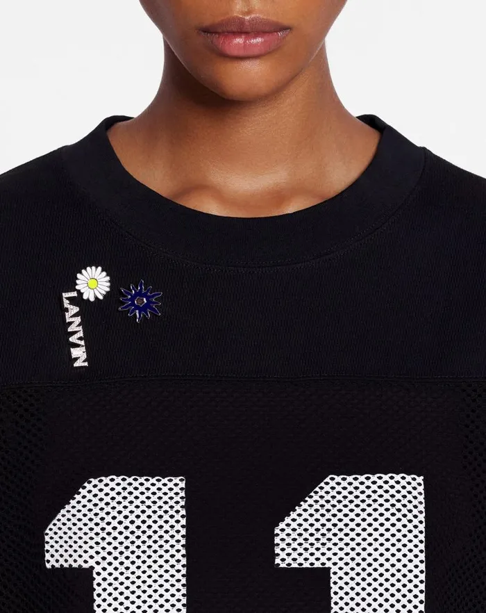 Men Lanvin Coats and Jackets Lanvin X Future Loosefit Mesh Tshirt Black Men Lanvin Coats and Jackets Lanvin X Future Loosefit Mesh Tshirt Black