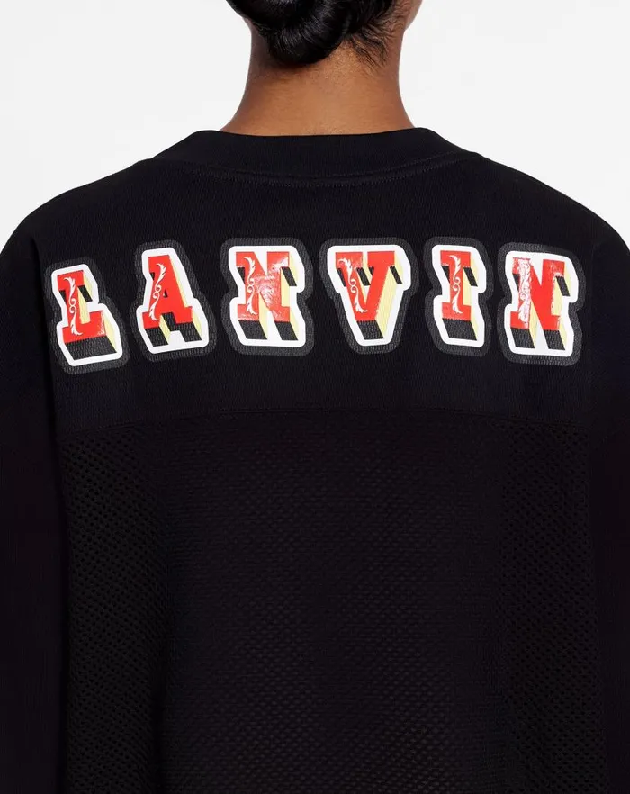 Men Lanvin Coats and Jackets Lanvin X Future Loosefit Mesh Tshirt Black Men Lanvin Coats and Jackets Lanvin X Future Loosefit Mesh Tshirt Black