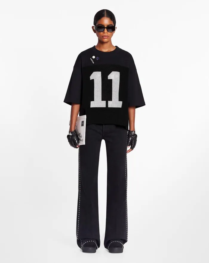Men Lanvin Coats and Jackets Lanvin X Future Loosefit Mesh Tshirt Black Men Lanvin Coats and Jackets Lanvin X Future Loosefit Mesh Tshirt Black