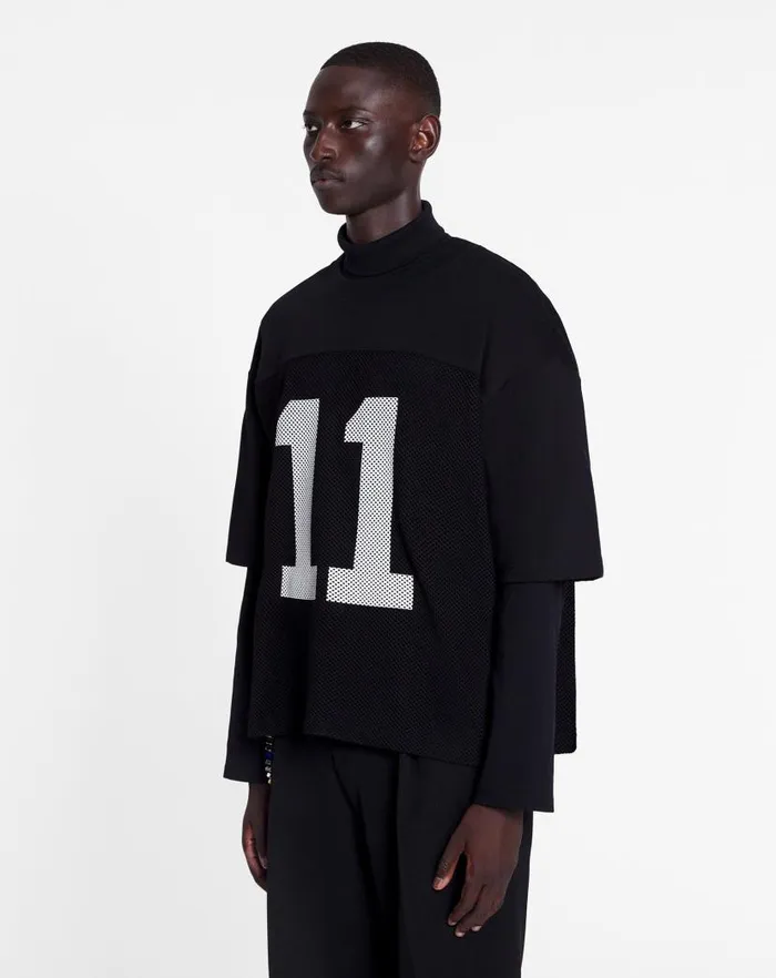 Men Lanvin Coats and Jackets Lanvin X Future Loosefit Mesh Tshirt Black Men Lanvin Coats and Jackets Lanvin X Future Loosefit Mesh Tshirt Black