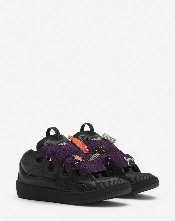 Men Lanvin Curb Lanvin X Future Curb 30 Leather Sneakers For Men Blackred Men Lanvin Curb Lanvin X Future Curb 30 Leather Sneakers For Men Blackred