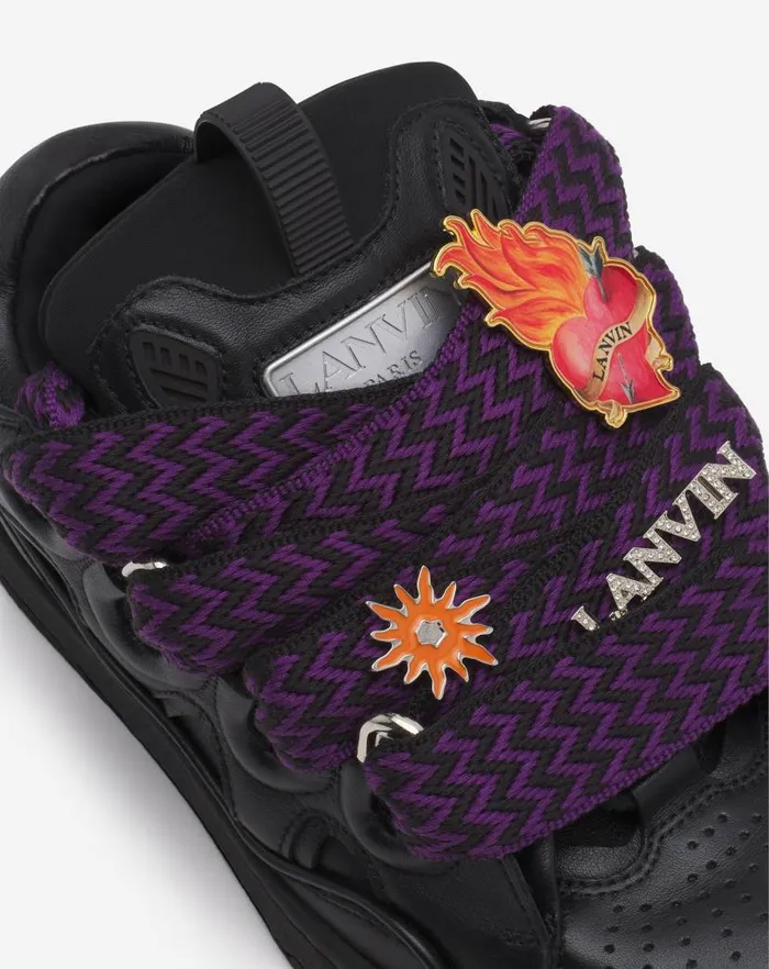 Men Lanvin Curb Lanvin X Future Curb 30 Leather Sneakers For Men Blackred Men Lanvin Curb Lanvin X Future Curb 30 Leather Sneakers For Men Blackred