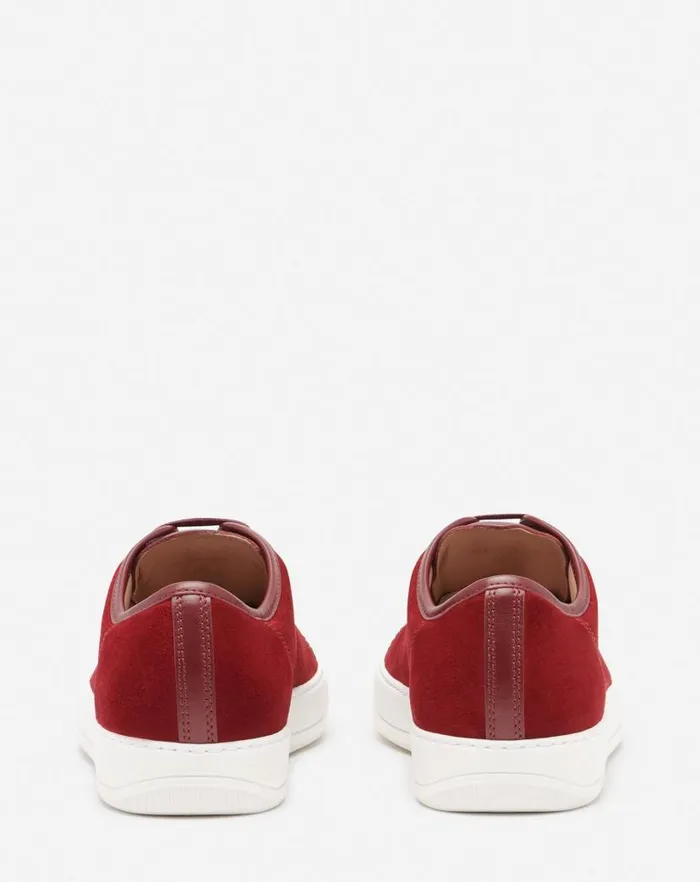 Men Lanvin DBB1 Dbb1 Leather And Suede Sneakers Burgundy