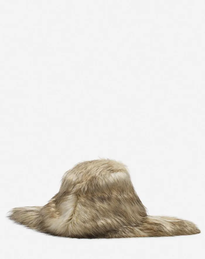 Men Lanvin Hats Lanvin X Future Faux Fur Fisherman Hat Sandchalk Men Lanvin Hats Lanvin X Future Faux Fur Fisherman Hat Sandchalk