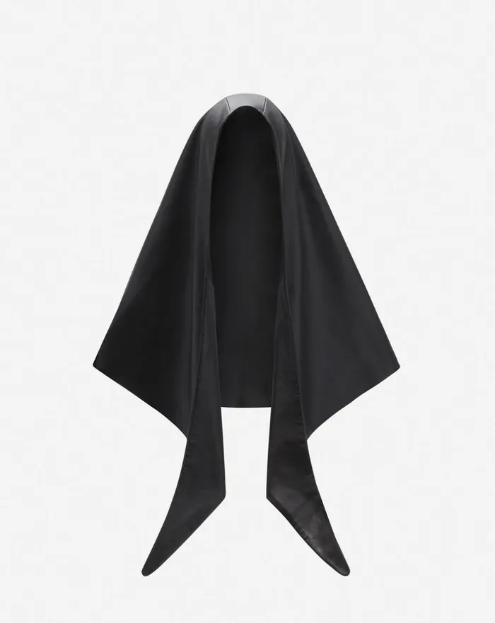 Men Lanvin Hats Lanvin X Future Leather Hood Black