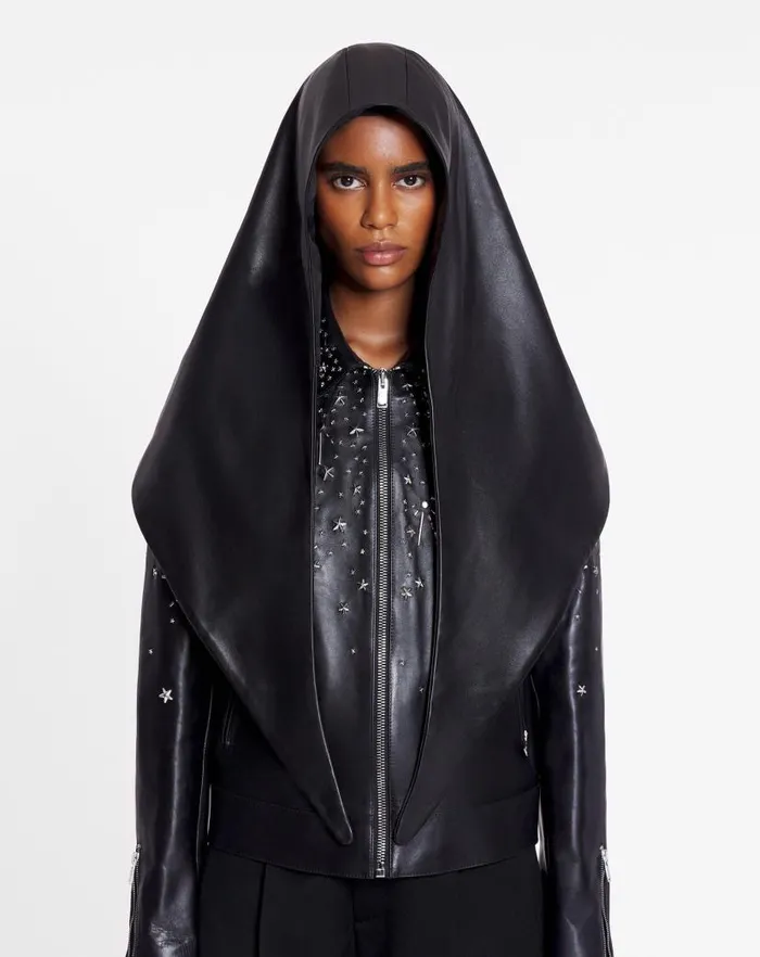 Men Lanvin Hats Lanvin X Future Leather Hood Black Men Lanvin Hats Lanvin X Future Leather Hood Black