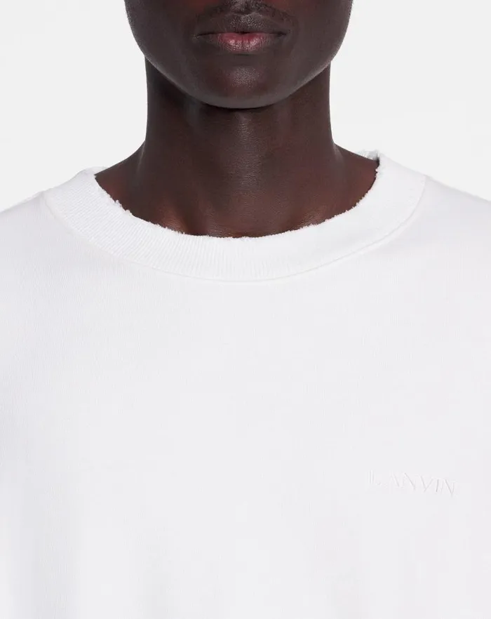 Men Lanvin Knitwear and Sweatshirts Lanvin X Future Unisex Loosefit Printed Sweatshirt White Mustang