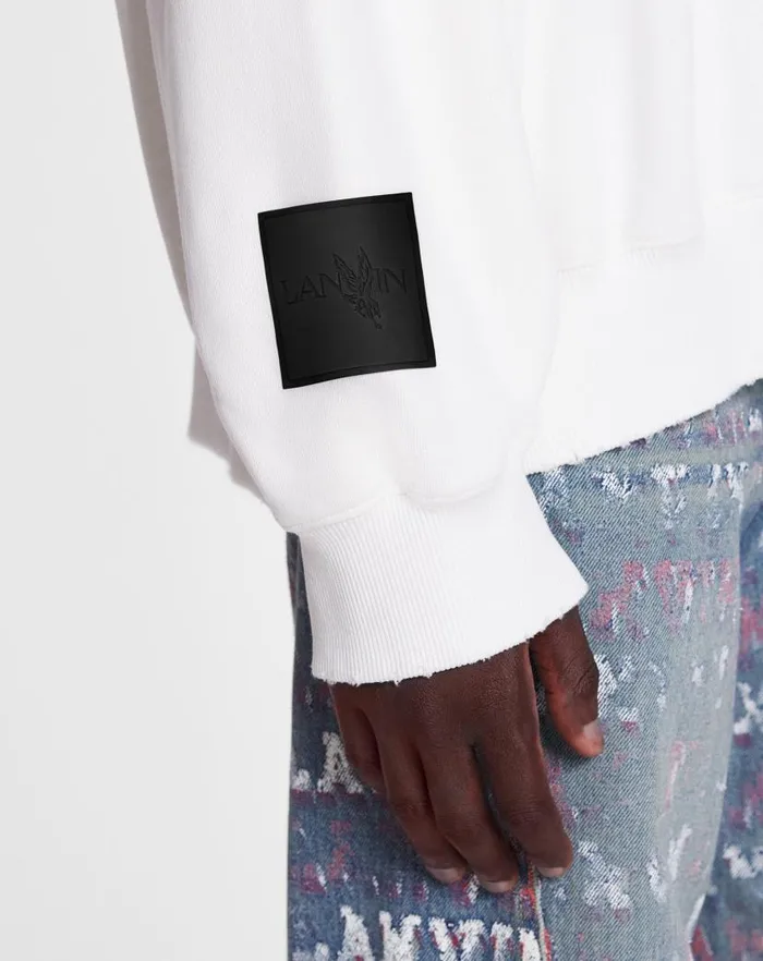Men Lanvin Knitwear and Sweatshirts Lanvin X Future Unisex Loosefit Printed Sweatshirt White Mustang