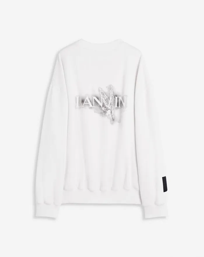 Men Lanvin Knitwear and Sweatshirts Lanvin X Future Unisex Loosefit Printed Sweatshirt White Mustang
