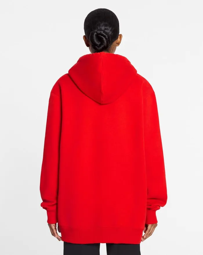 Men Lanvin Knitwear and Sweatshirts Unisex Dragon Print Loosefitting Hoodie Flame