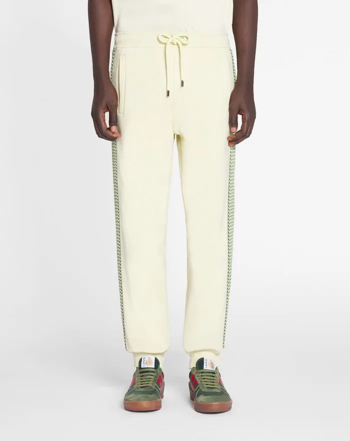 Men Lanvin Pants and Shorts Side Curb Joggers Quartz Men Lanvin Pants and Shorts Side Curb Joggers Quartz