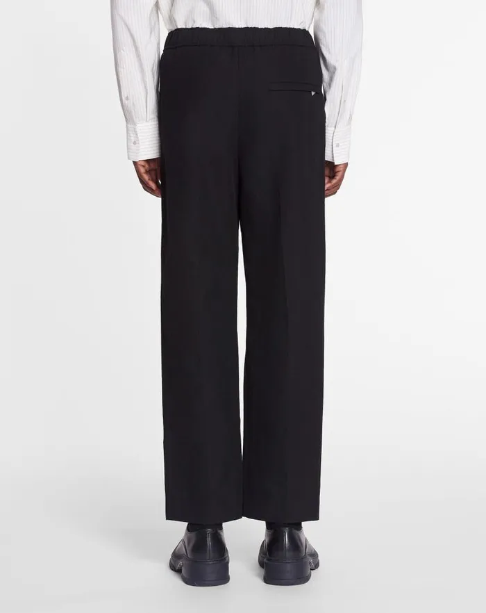 Men Lanvin Pants and Shorts Suit Pants With An Elasticated Waistband Black Men Lanvin Pants and Shorts Suit Pants With An Elasticated Waistband Black
