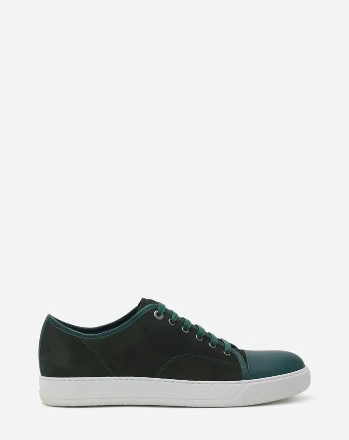 Men Lanvin Sneakers Dbb1 Leather And Suede Sneakers Rangerwhite