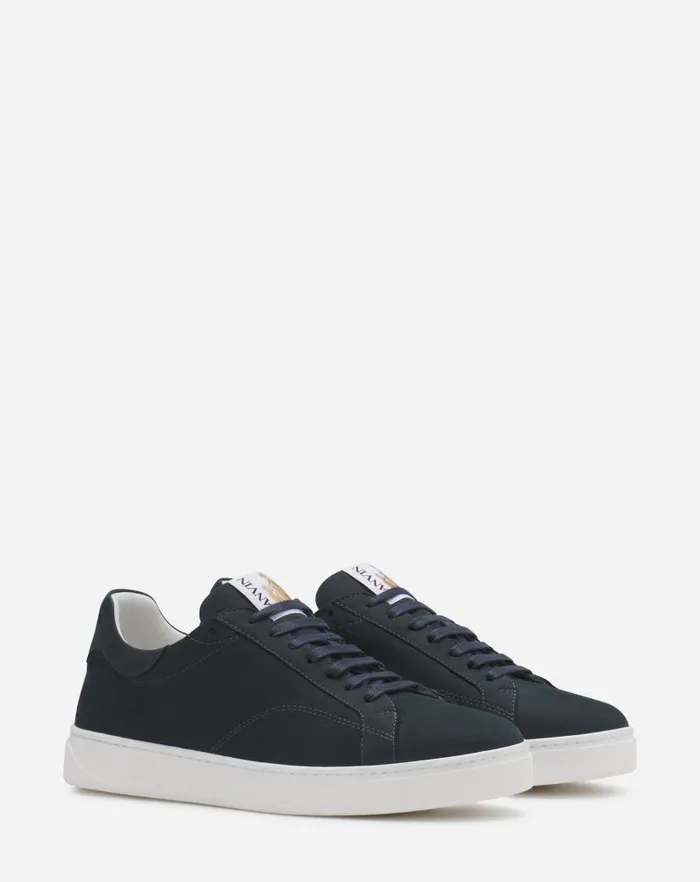Men Lanvin Sneakers Suede Ddb0 Sneakers Navy Blue