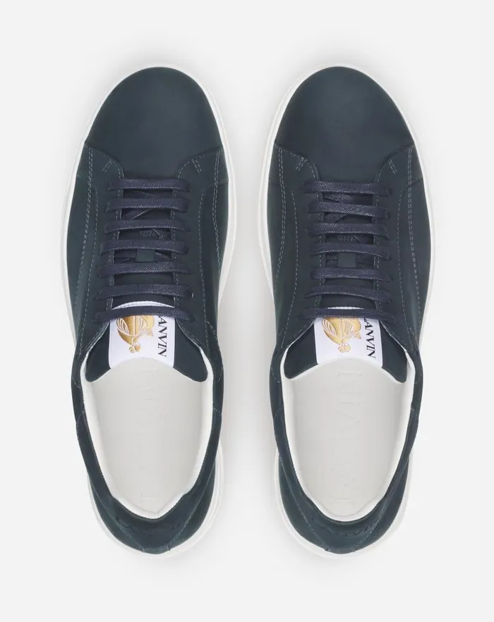 Men Lanvin Sneakers Suede Ddb0 Sneakers Navy Blue