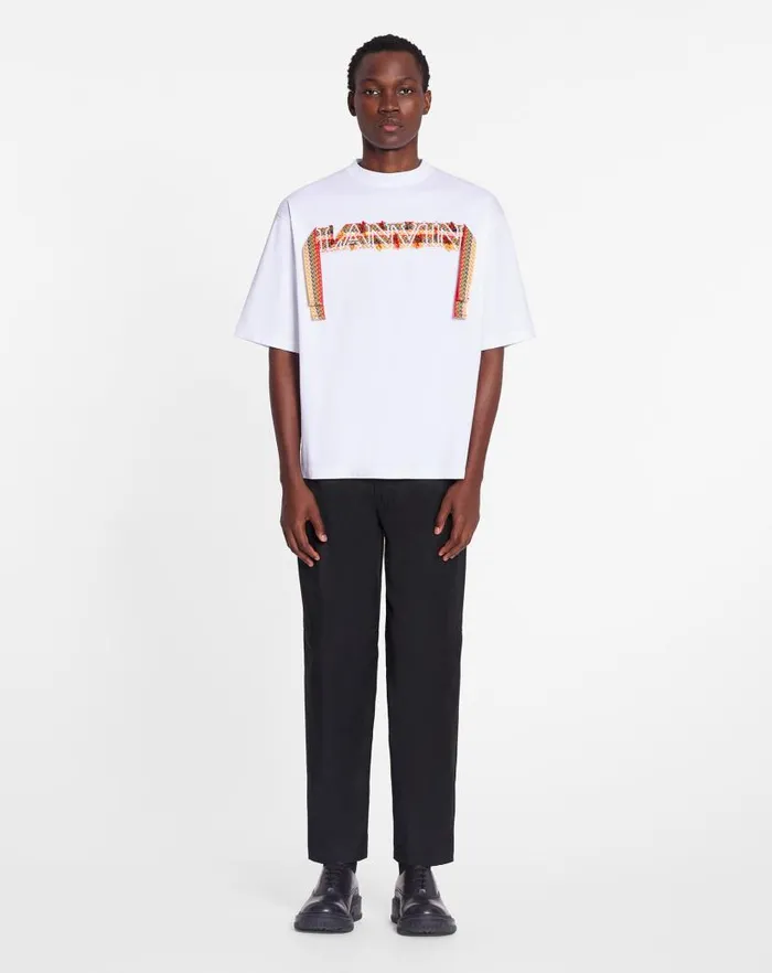 Men Lanvin Tshirts and Polos Curb Lace Lanvin Oversized Tshirt Optic White Men Lanvin Tshirts and Polos Curb Lace Lanvin Oversized Tshirt Optic White