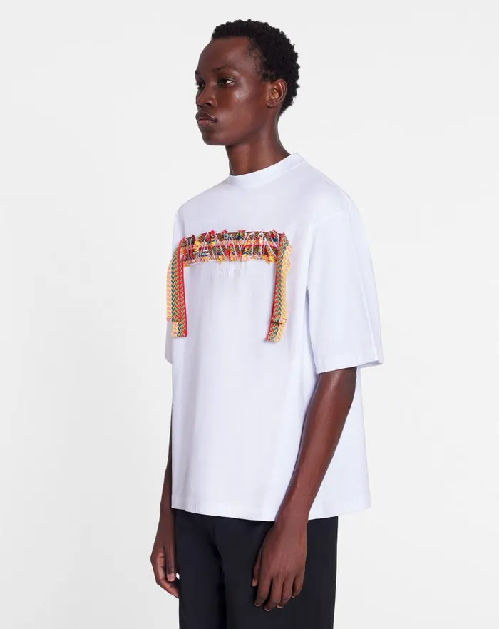 Men Lanvin Tshirts and Polos Curb Lace Lanvin Oversized Tshirt Optic White Men Lanvin Tshirts and Polos Curb Lace Lanvin Oversized Tshirt Optic White