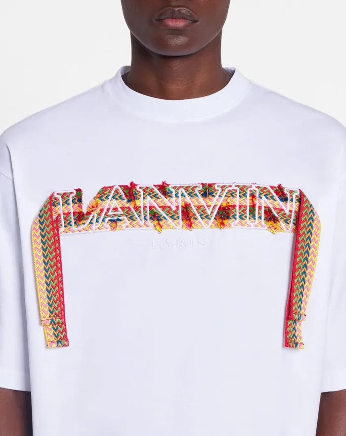 Men Lanvin Tshirts and Polos Curb Lace Lanvin Oversized Tshirt Optic White Men Lanvin Tshirts and Polos Curb Lace Lanvin Oversized Tshirt Optic White
