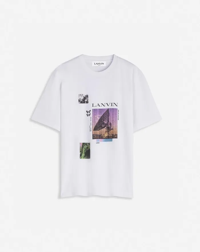 Men Lanvin Tshirts and Polos Unisex Printed Tshirt Optic White