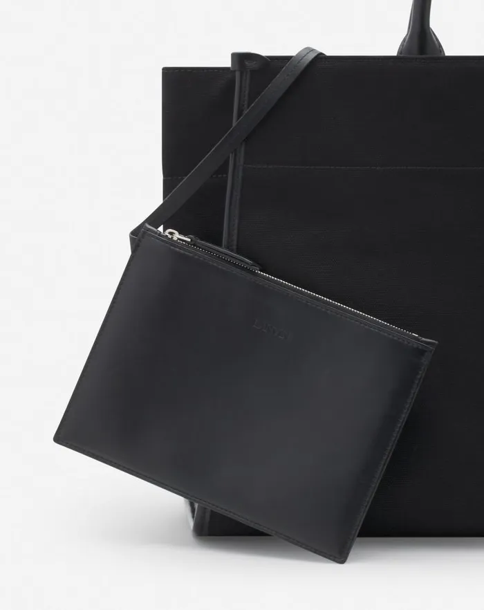 Men Lanvin Tote Bags Inandout Medium Canvas Tote Bag Black Men Lanvin Tote Bags Inandout Medium Canvas Tote Bag Black