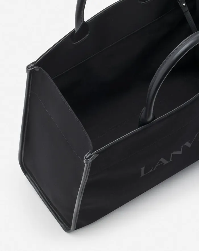 Men Lanvin Tote Bags Inandout Medium Canvas Tote Bag Black Men Lanvin Tote Bags Inandout Medium Canvas Tote Bag Black