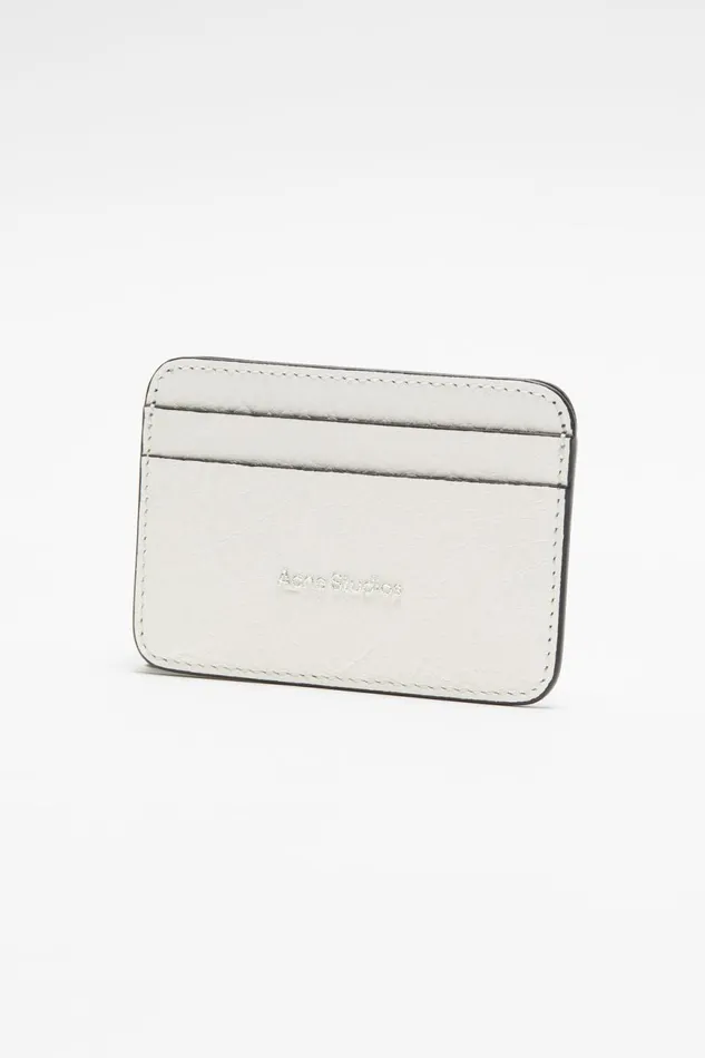 Men Leather Card Holder White Acne Studios Small Leather Goods