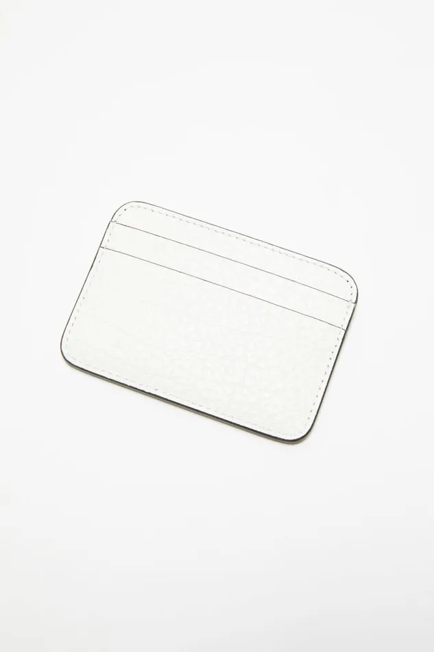 Men Leather Card Holder White Acne Studios Small Leather Goods