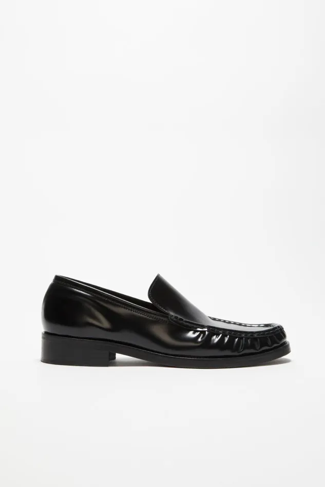 Men Leather Loafers Black Acne Studios Shoes