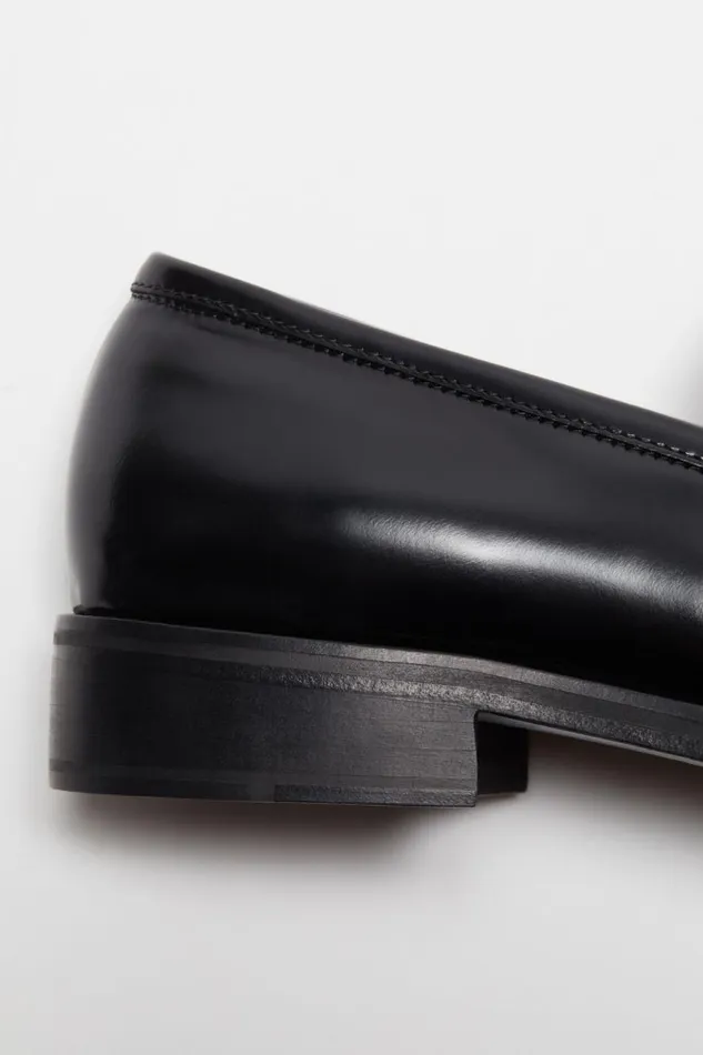 Men Leather Loafers Black Acne Studios Shoes