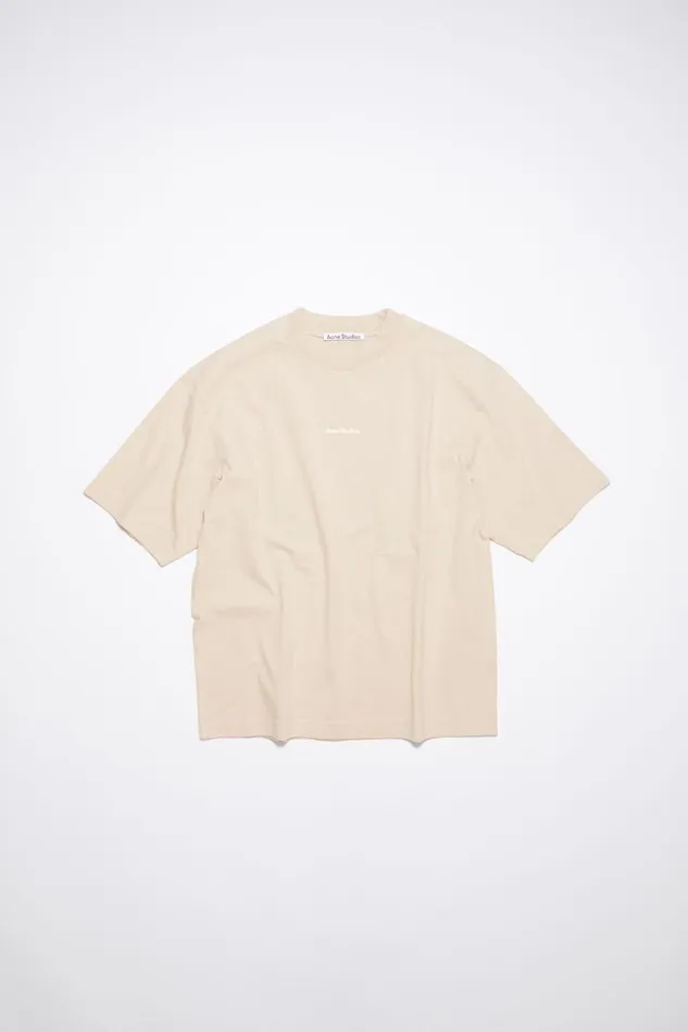 Men Logo Tshirt Champagne Beige Acne Studios Tshirts