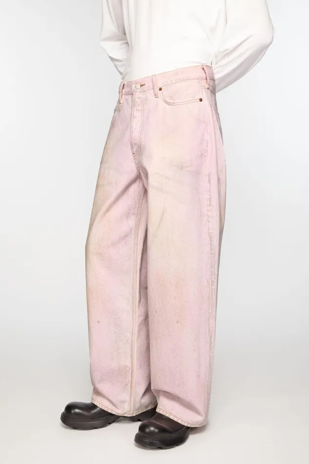 Men Loose Fit Jeans 8211 1981M Pale Pink Acne Studios Jeans