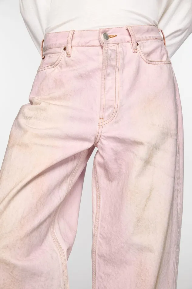 Men Loose Fit Jeans 8211 1981M Pale Pink Acne Studios Jeans