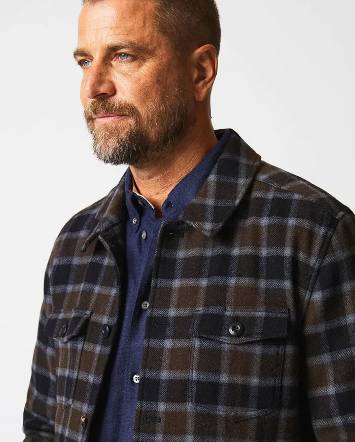 Men Mo Shirt Jacket Olivemulti Billy Reid Jackets and Outerwear