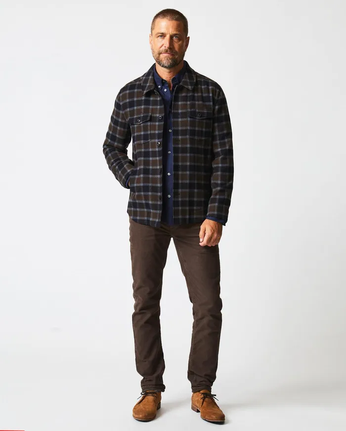 Men Mo Shirt Jacket Olivemulti Billy Reid Jackets and Outerwear