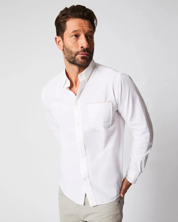 Men Msl 1Pocket Shirt White Billy Reid Shirting